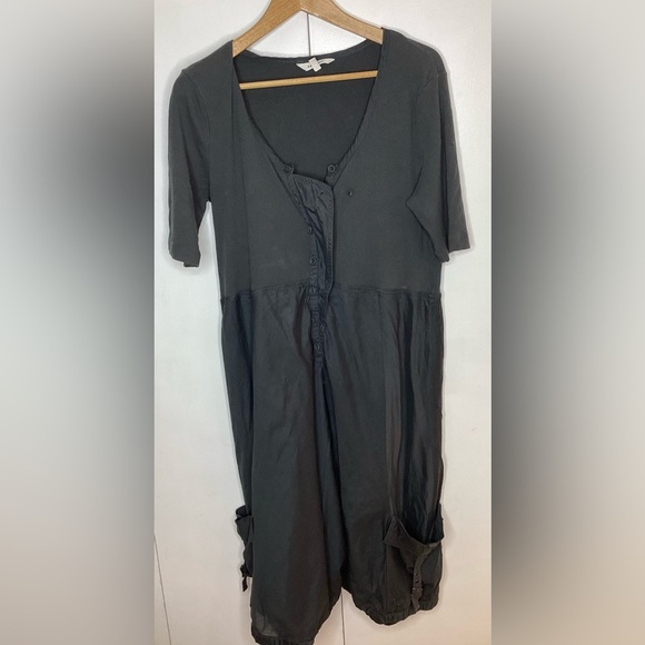 Sandwich grey cotton dress, short sleeve jersey top and thin cotton skirt ML - Picture 1 of 14